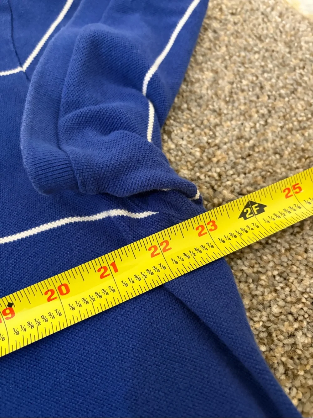 Vintage Ralph Lauren Jeans Blue Stripes Polo Shirt